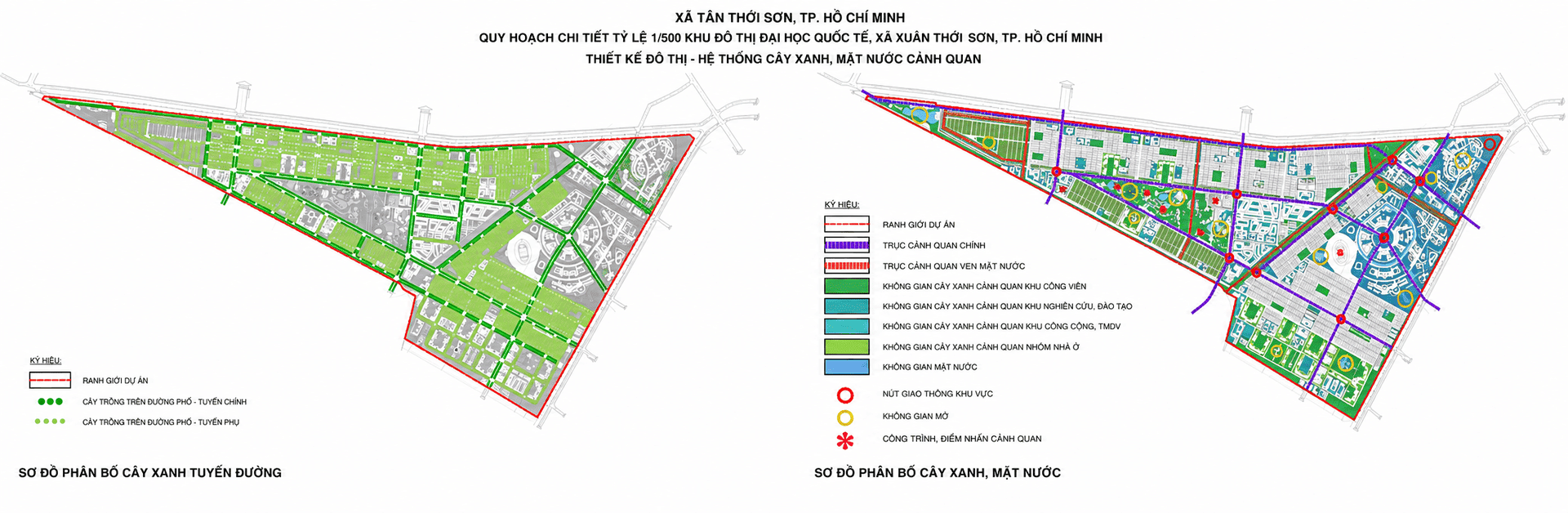Quy hoạch đại đô thị tích hợp hiện đại với sự phân bổ khoa học giữa các khối nhà ở và hệ thống cảnh quan thiên nhiên xanh mát.